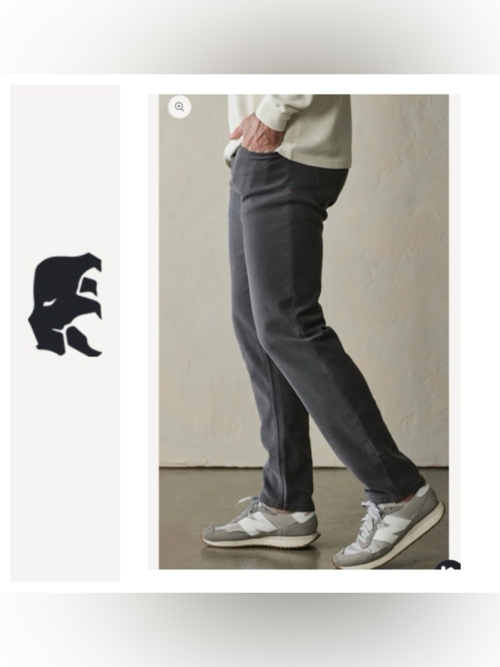 💙The Normal Brand Normal Slim Charcoal Gray Pant Size 31x31”